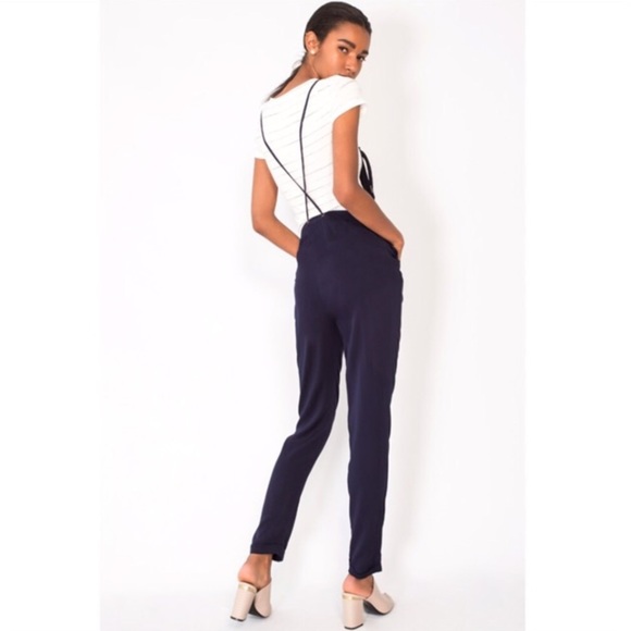 Navy Embroidered Overalls - Picture 5 of 8